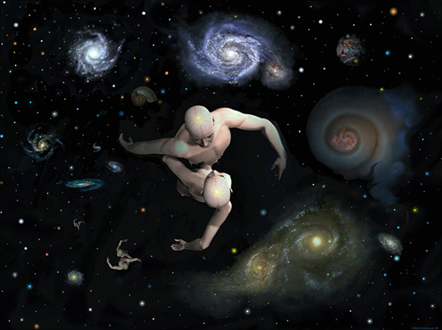 Spiral Choreography in the Biocosmos, 2009, 18 x 24 Dgital  QFX